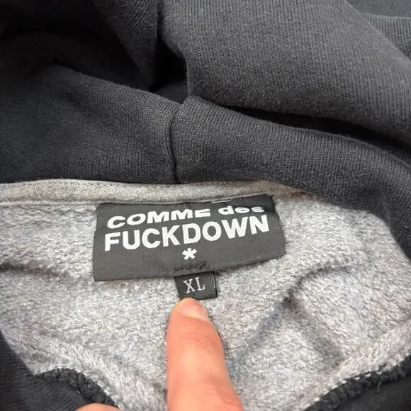 Comme des F*ckdown Stereo Photo Graphic Hoodie Men's XL Streetwear